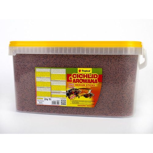 Сухий корм Tropical Cichlid & Arowana Medium Sticks для м'ясоїдних цихлід 3,6 кг (палички)
