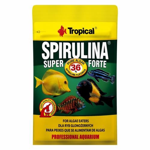 Сухий корм Tropical Super Spirulina Forte для акваріумних травоїдних риб 12 г (пластівці)