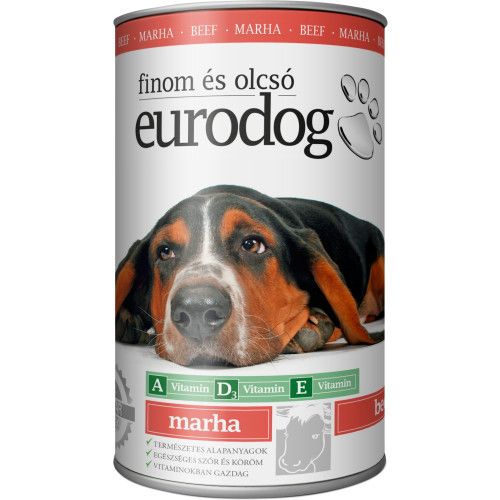 Корм влажный EuroDog Beef для собак кусочки в желе с говядиной