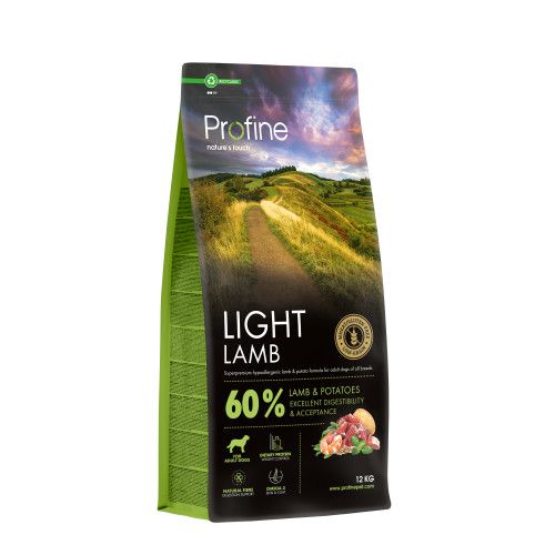 Корм сухий Profine Light Lamb and Potatoes для собак з надмірною вагою з ягнятиною та картоплею 12 кг