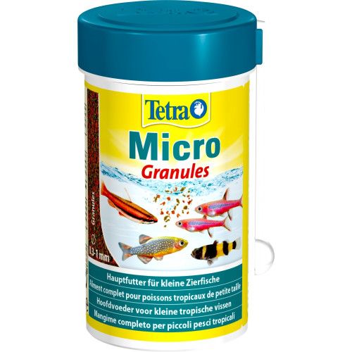 Корм Tetra Micro Granules для акваріумних дрібних рибок 100 мл (гранули)