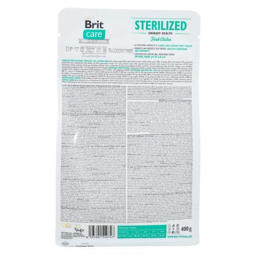Сухий корм Brit Care Sterilized Urinary Health для стерилізованих котів з куркою