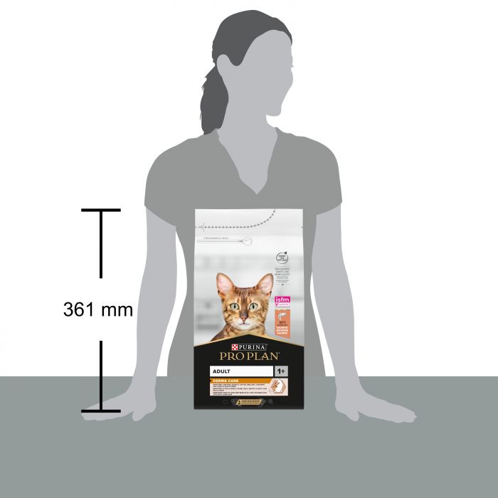 Сухий корм для котів  PRO PLAN Adult 1+ Derma Care для підтримки здоров'я шкіри та краси шерсті з лососем 1,5 кг