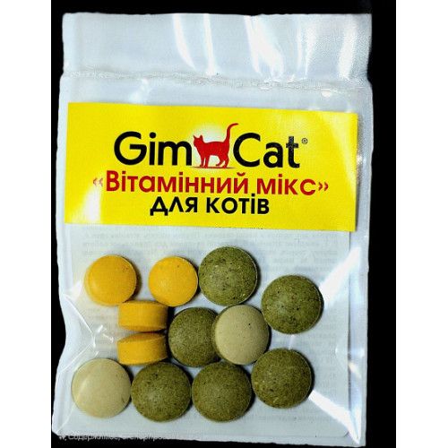 Вітаміни GimCat «Вітамінний мікс» для котів 12 шт
