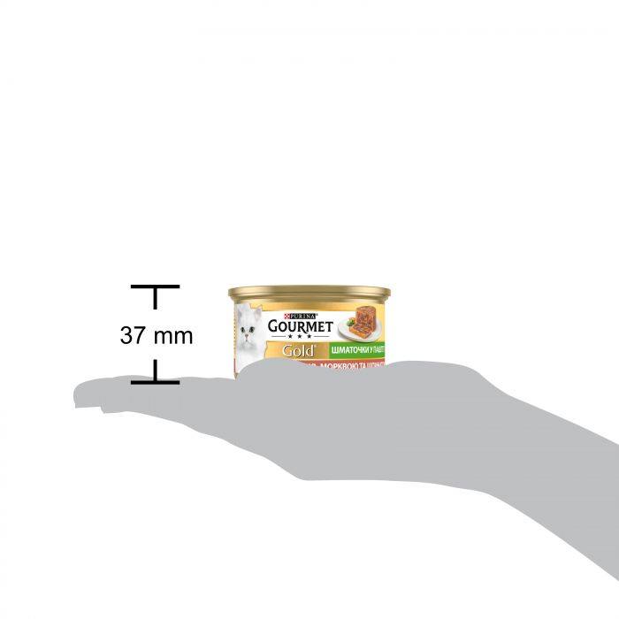 Вологий корм для дорослих котів Purina Gourmet Gold шматочки у паштеті з качкою морквою та шпинатом 85 г
