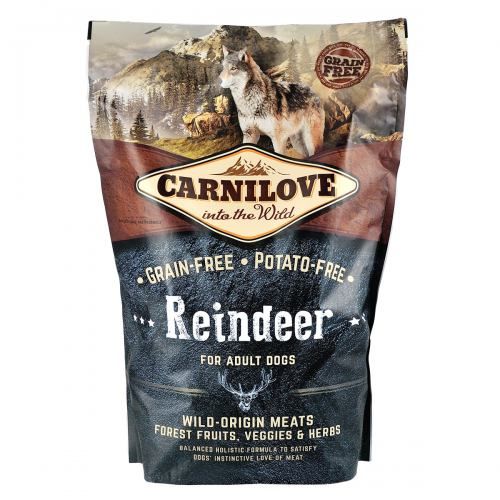 Сухий корм Carnilove Raindeer для дорослих собак всіх порід оленина та кабан 1,5 кг