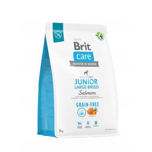 Сухий корм Brit Care Dog Grain-free Junior Large Breed для молодих собак великих порід беззерновий з лососем