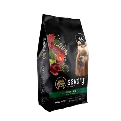 Сухий корм Savory для собак гурманів малих порід зі свіжим ягням 