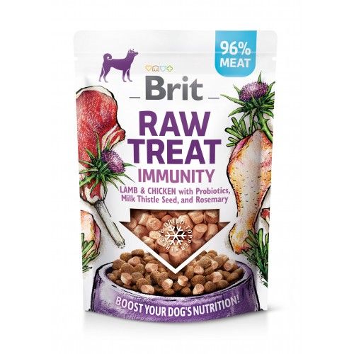Лакомство для собак Brit Raw Treat freeze-dried Immunity для иммунитета ягненка и курица 40 г