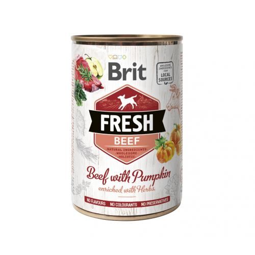 Влажный корм Brit Fresh Beef/Pumpkin для собак с говядиной и тыквой 400 г