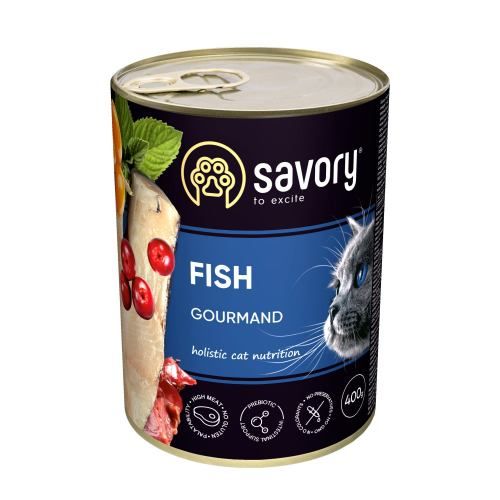 Вологий корм Savory для для дорослих вибагливих котів з рибою