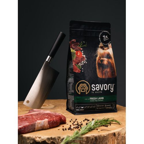 Сухой корм Savory для собак гурманов малых пород со свежим ягненком