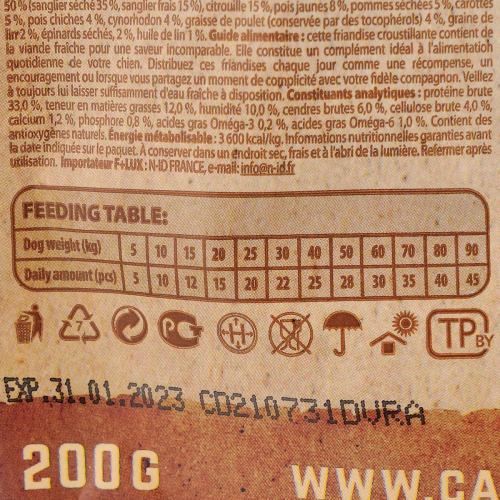 Лакомство Carnilove Crunchy Snack для собак дикий кабан и шиповник 200 г