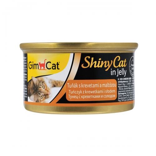Вологий корм GimCat Shiny Cat для котів креветки і мальт 70 г