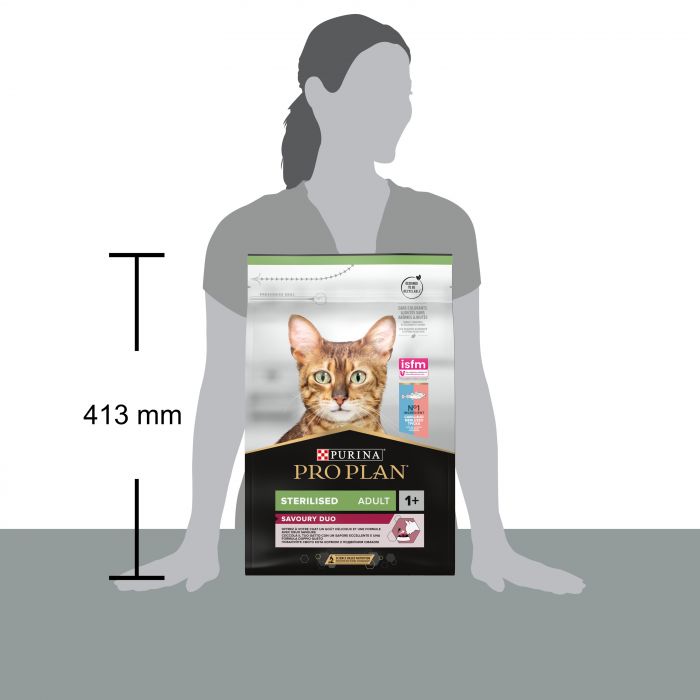 Сухой корм для кошек PRO PLAN Sterilised Adult 1+ Savoury Duo после стерилизации с треской и форелью 3 кг