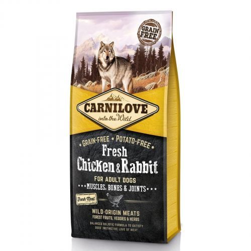 Сухий корм Carnilove Fresh Chicken & Rabbit для дорослих собак всіх порід курка та кролик 12 кг