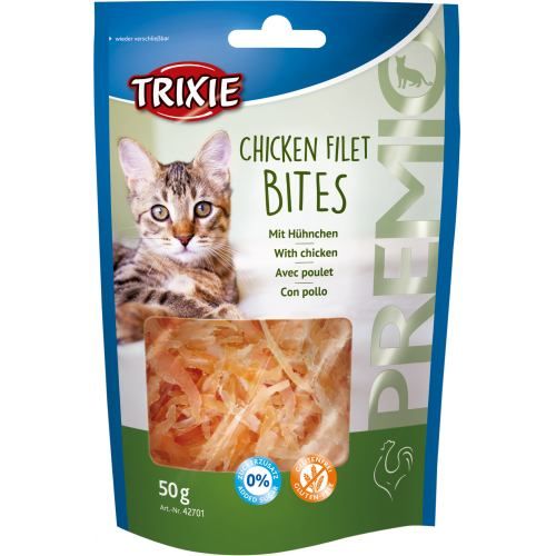 Лакомство Trixie Premio Chicken Filet Bites для кошек сушеное куриное филе 50 г
