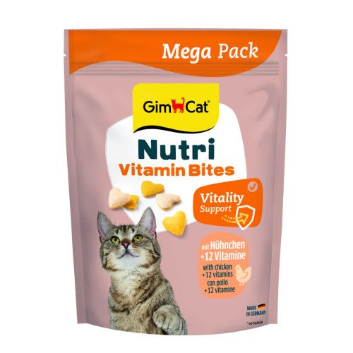 Вітаміни GimCat NUTRI MULTI-VITAMIN BITES HUHN для кішок мультивітамін 425г