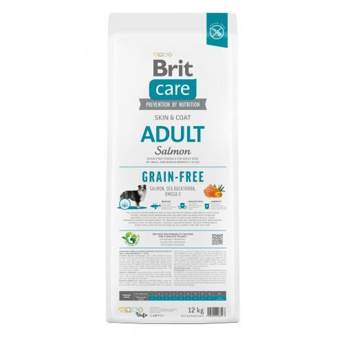 Сухий корм Brit Care Dog Grain-free Adult для собак малих і середніх порід беззерновий з лососем