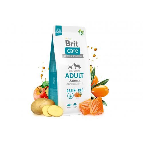 Сухий корм Brit Care Dog Grain-free Adult для собак малих і середніх порід беззерновий з лососем