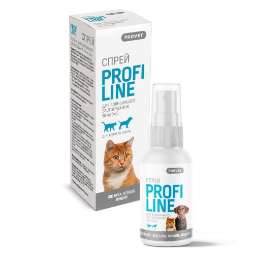 Спрей ProVet Profiline для котів та собак 30 мл (інсектоакарицид)