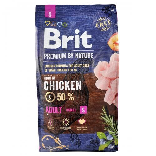 Сухий корм Brit Premium Dog Adult S для дорослих собак малих порід з куркою 1 кг