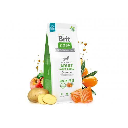 Сухий корм Brit Care Dog Grain-free Adult Large Breed для собак великих порід беззерновий з лососем