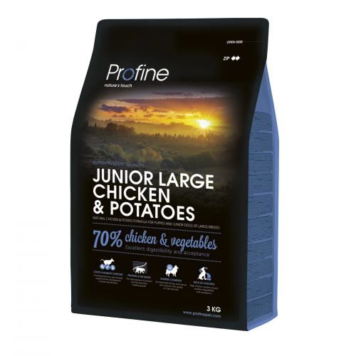 Сухий корм Profine Junior Large для цуценят та юніорів великих порід з куркою та картоплею 3 кг