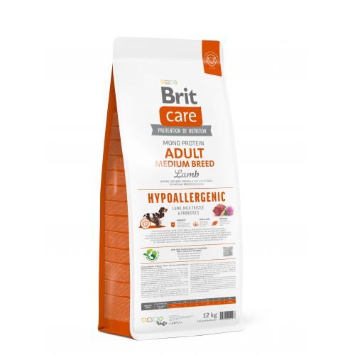 Сухий корм Brit Care Dog Hypoallergenic Adult Medium Breed для собак середніх порід гіпоалергенний з ягням