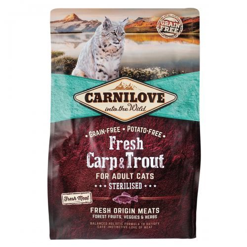Сухой корм для кошек Carnilove Fresh Carp & Trout для стерилизованных рыба 2 кг