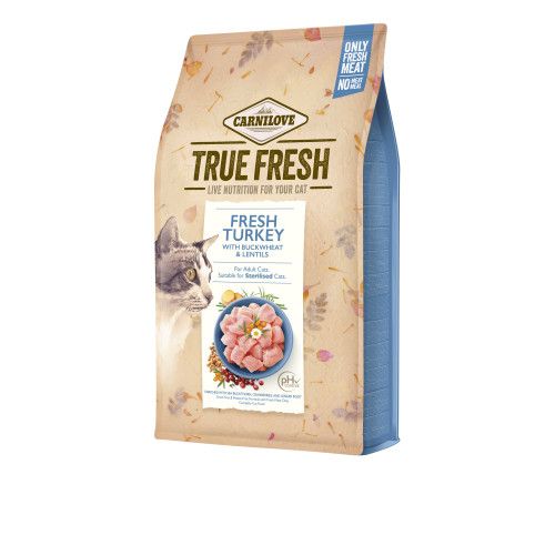 Сухий корм для котів Carnilove True Fresh з індичкою 4,8 кг