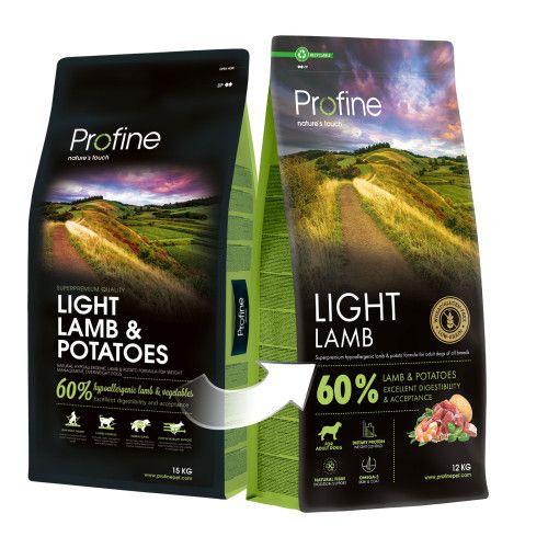 Корм сухий Profine Light Lamb and Potatoes для собак з надмірною вагою з ягнятиною та картоплею 12 кг