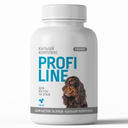 Вітаміни Provet Profiline для собак Кальцій Комплекс для кісток та зубів 100 таб.