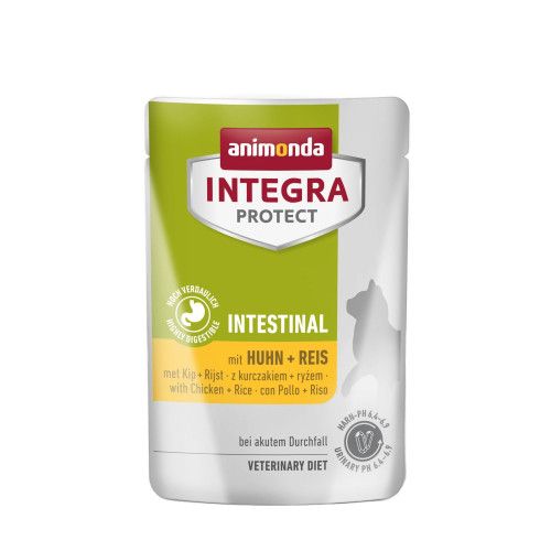Вологий корм для котів   Integra Protect Intestinal with Chicken + Rice при захворюваннях ШКТ, пауч, 85 г
