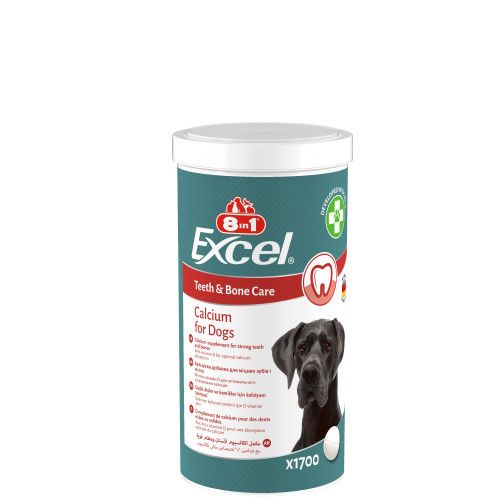 Вітаміни 8in1 Excel Calcium для цуценят та дорослих собак, для зубів та кісток, кальцій, 1700 шт