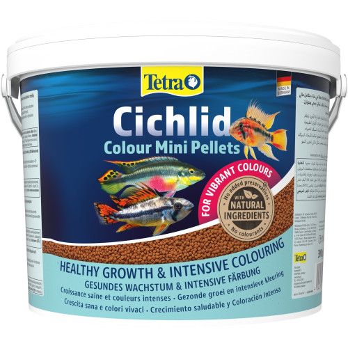 Корм Tetra Cichlid Colour Mini для невеликих цихлід для яскравості забарвлення 10 л (гранули)