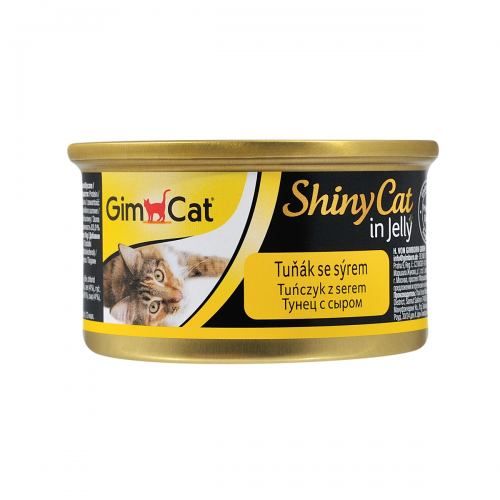 Вологий корм GimCat Shiny Cat для котів тунець і сир 70 г