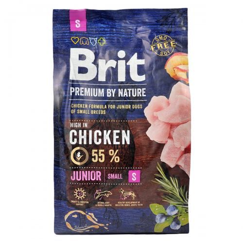 Сухий корм Brit Premium Dog Junior S для цуценят дрібних порід з куркою 3 кг