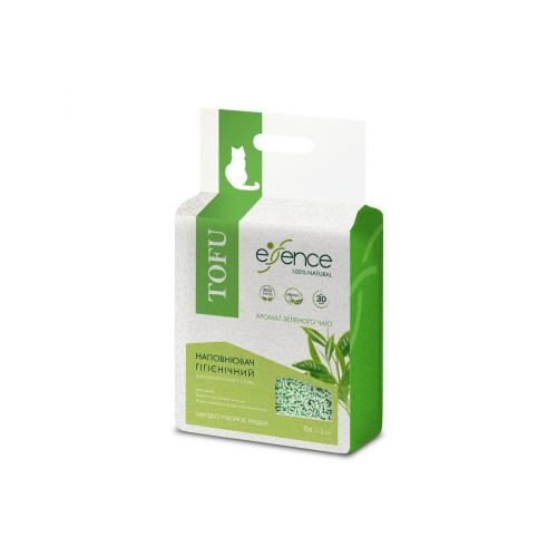 Наполнитель для кошачьего туалета Essence из тофу, с ароматом зеленого чая, 6 л