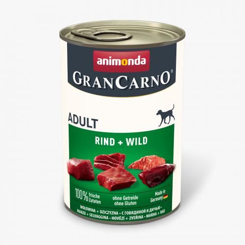 Влажный корм Animonda GranCarno для взрослых собак с говядиной и дичью 400 г
