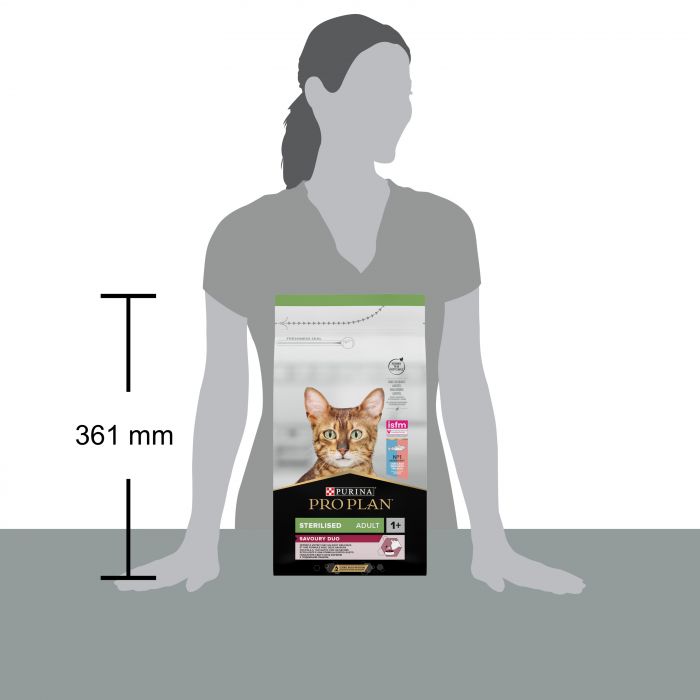 Сухой корм для кошек PRO PLAN Sterilised Adult 1+ Savoury Duo после стерилизации с треской и форелью 1,5 кг