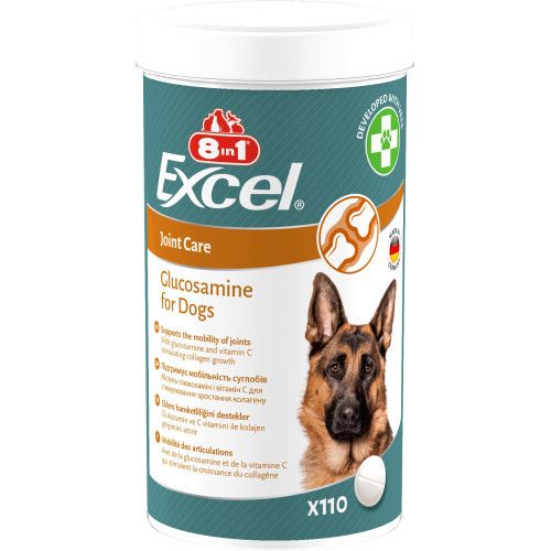 Вітаміни 8in1 Excel Glucosamine для цуценят та дорослих собак, для суглобів, 110 шт