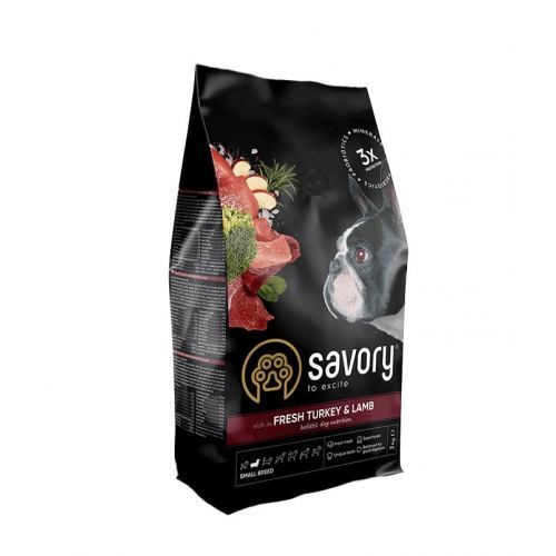 Сухий корм Savory Small для собак малих порід зі свіжим ягням та індичкою