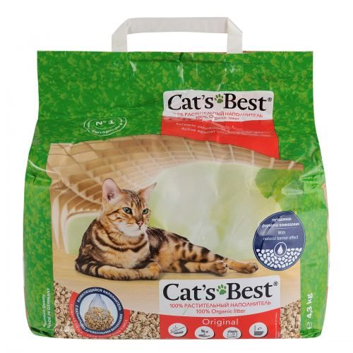 Наповнювач Cat’s Best Original для котячого туалету деревний 10 л/4.3 кг