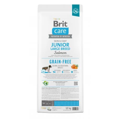 Сухий корм Brit Care Dog Grain-free Junior Large Breed для молодих собак великих порід беззерновий з лососем