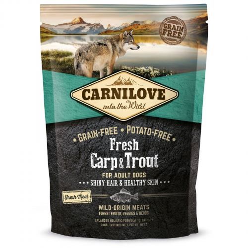 Сухий корм Carnilove Fresh Carp & Trout для дорослих собак всіх порід риба 1,5 кг