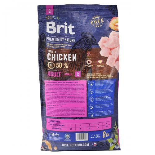 Сухий корм Brit Premium Dog Adult S для дорослих собак малих порід з куркою 1 кг