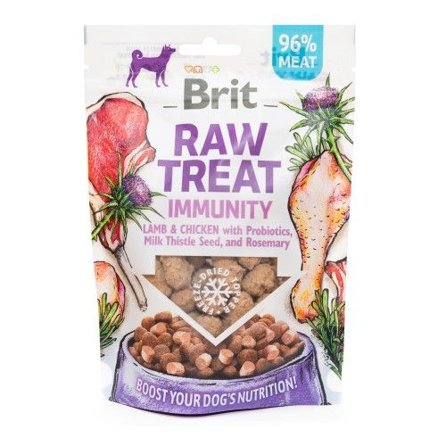 Лакомство для собак Brit Raw Treat freeze-dried Immunity для иммунитета ягненка и курица 40 г