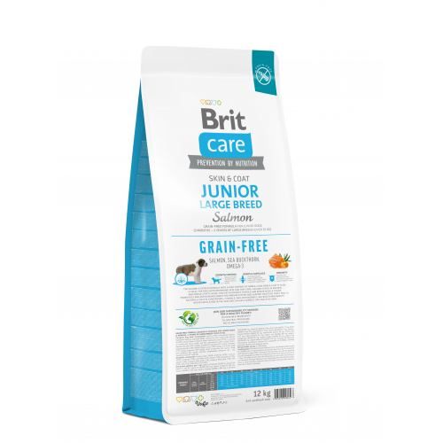 Сухий корм Brit Care Dog Grain-free Junior Large Breed для молодих собак великих порід беззерновий з лососем