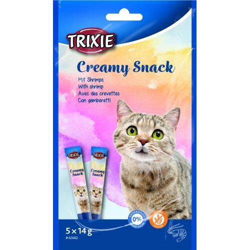 Лакомство Trixie Creamy Snacks для кошек с тунцем и креветками 5 шт х 14 г